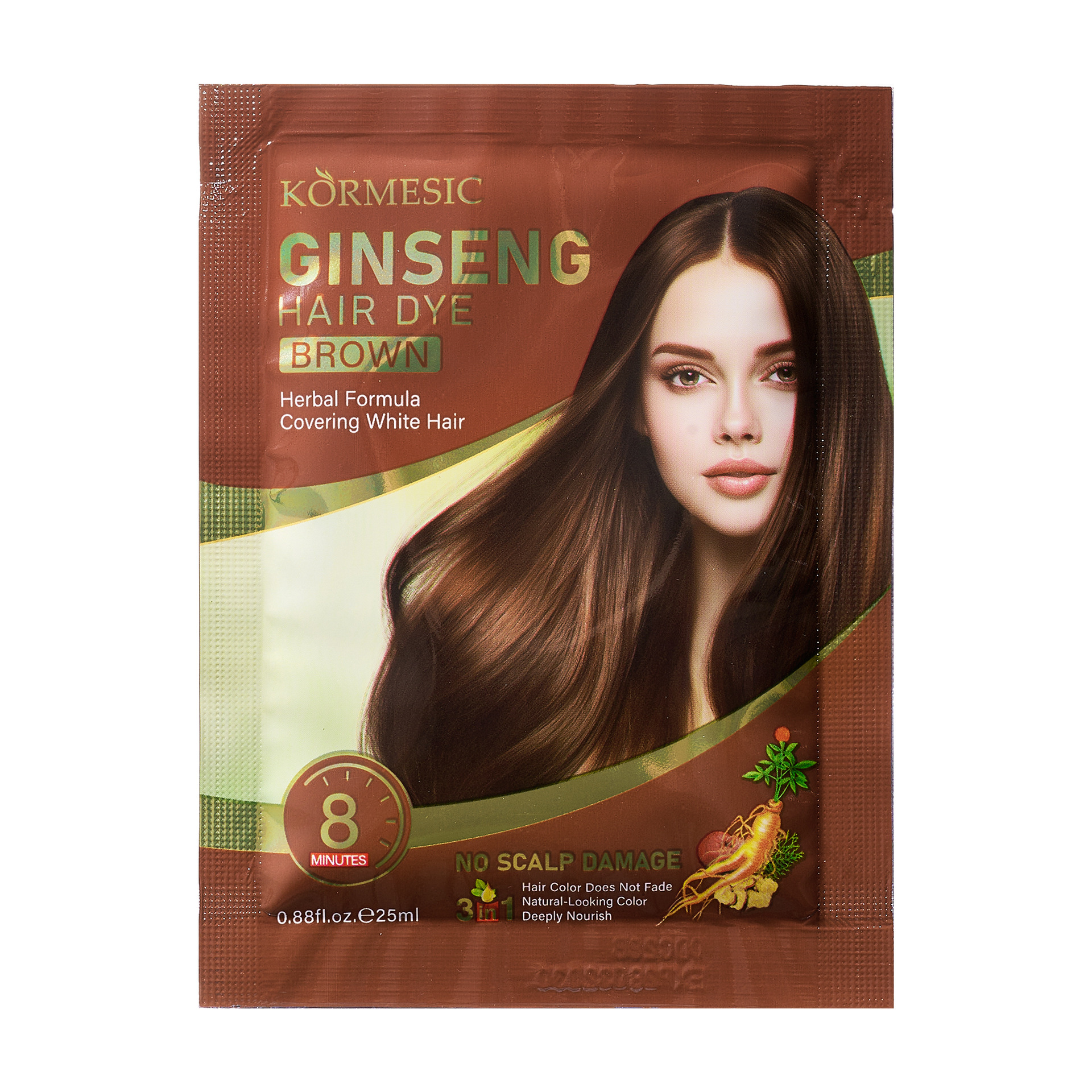 Transfronterizo KORMESIC colorante de cabello negro colorante de cabello suave fresco fábrica de comercio exterior al por mayor Inglés completo
