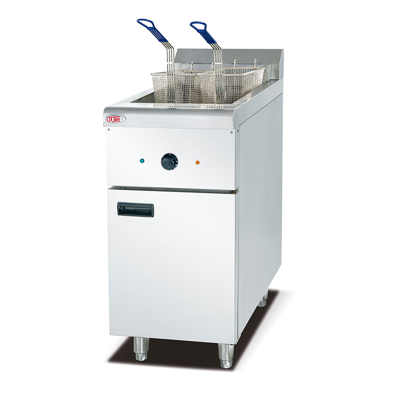 厂家直销新品炸炉上市立式单缸双筛电炸炉 OT-26  欧特电炸炉系列