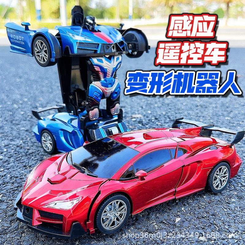 Control remoto eléctrico transfronterizo para niños juguetes de automóviles de deformación de niños robot de control remoto juguetes al por mayor