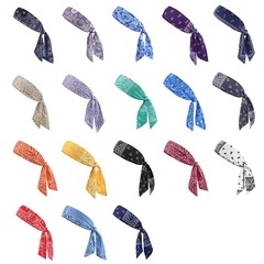 European and American cashew flower street sports headscarf strap-on cycling and running sweat-absorbent headband summer cooling ice silk hairband