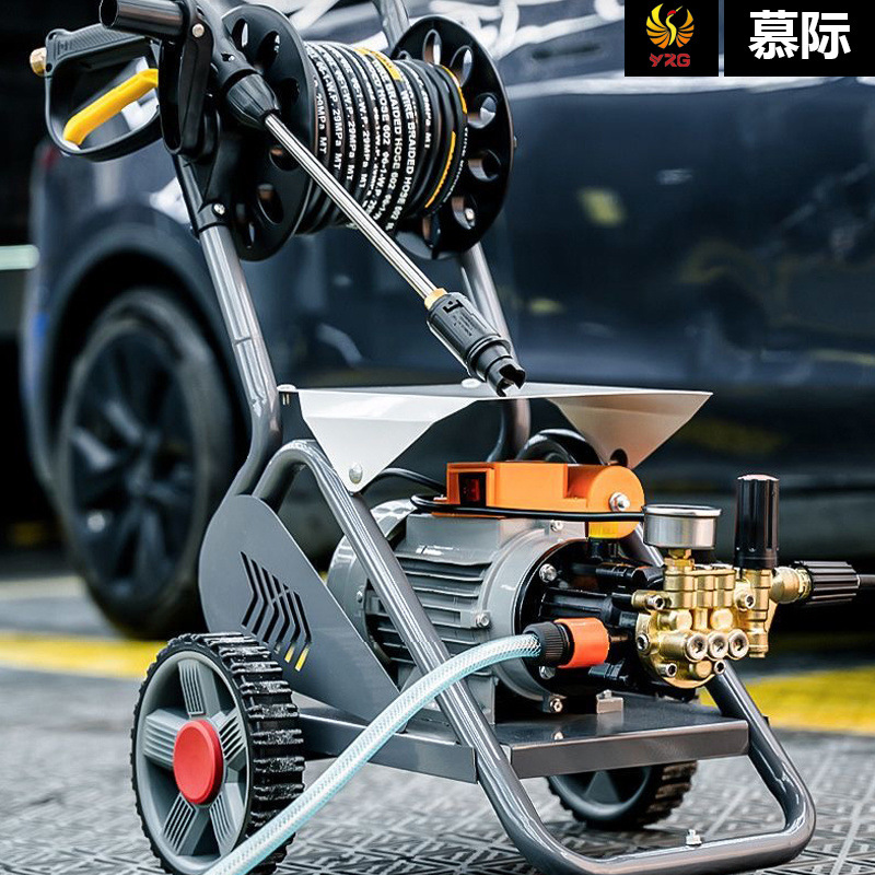 慕际专业级高压洗车机220v大功率刷水抢水泵全自动清洗路面