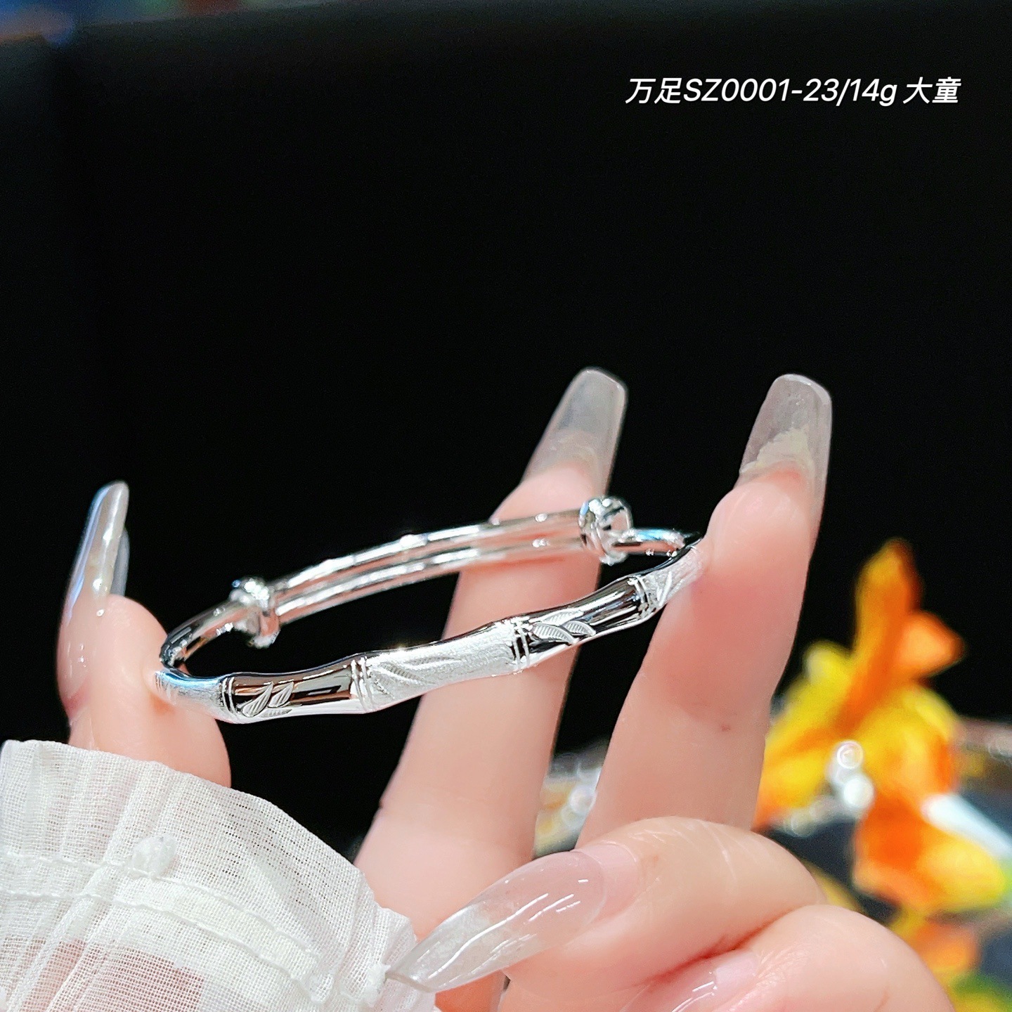 Bowknot niños grandes 999 pulseras de plata esterlina niñas niños estudiantes de primaria joyería de plata niña pulsera de plata individual