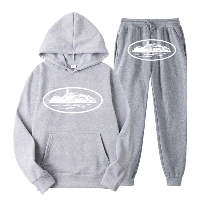 Europa y América Clint419 diablo prisión patrón de impresión de los hombres y las mujeres mismo suéter más traje de terciopelo al por mayor suelta nueva