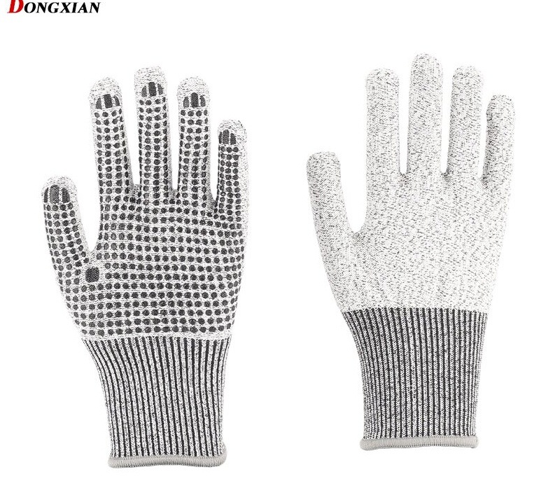 Guantes de trabajo resistentes a cortes de nivel 5 de calibre 13, resistentes a pinchazos, antideslizantes y resistentes al desgaste para trabajos en obras de construcción, suministro exclusivo transfronterizo.