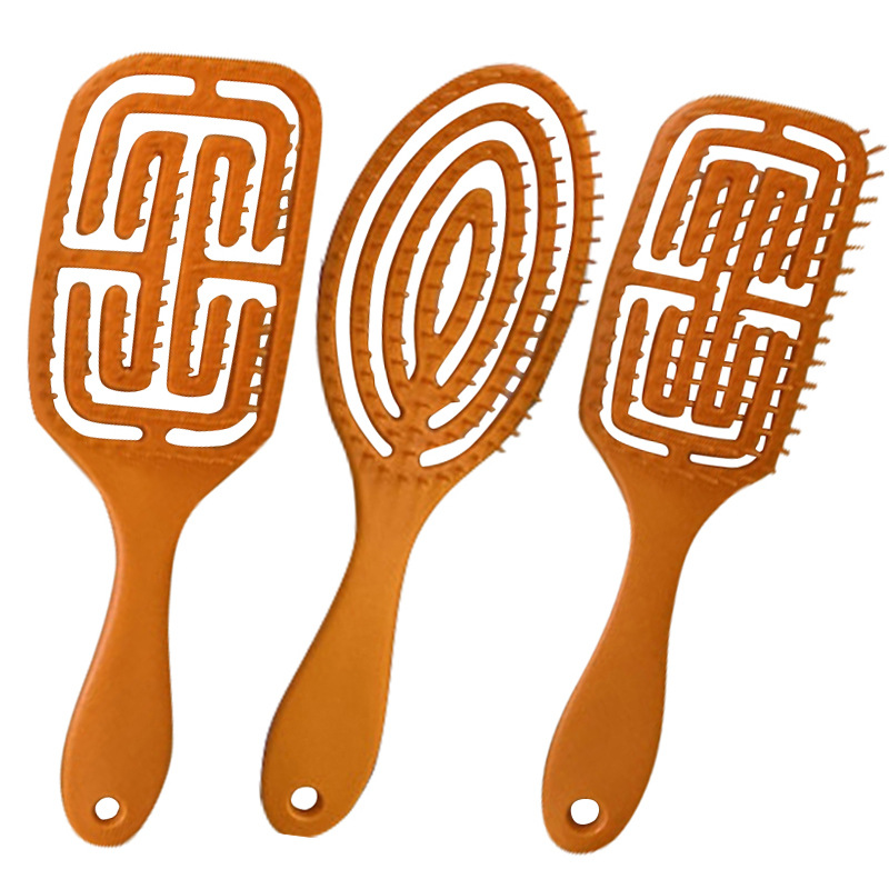 Peine de dientes anchos de plástico hueco peine de costilla de pelo peine de masaje de cabeza peine de placa grande transfronteriza