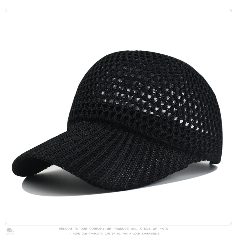 Chapéu feminino de proteção solar para atividades ao ar livre, estilo europeu-americano, boné de beisebol versátil em malha respirável, simples e moderno._voghion.com