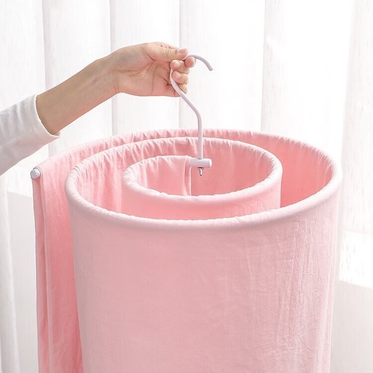 Spiral Quilt Drying Artifact Balcony Household Multi-functional Round Rotating Bed Sheets Rack Clothes Hanger Manufacturer Wholesale