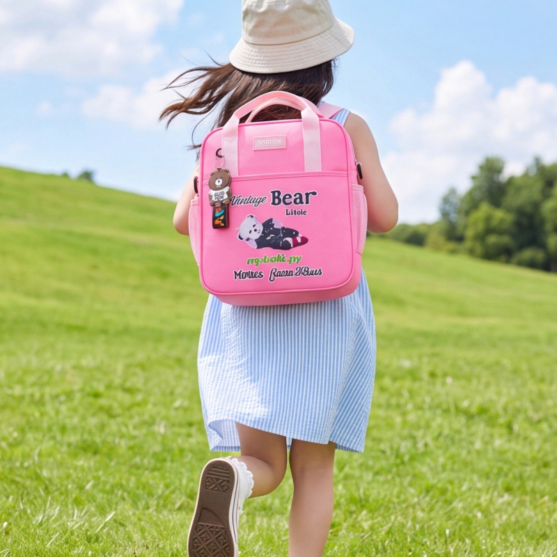 Primary school student tutoring bag, children's tutoring bag, handbag, can be used as a backpack, student handbag, book bag, art bag, three-in-one bag