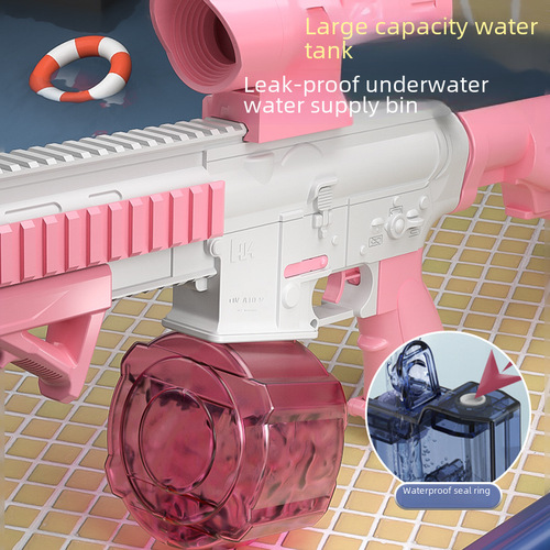 Cross-border new children's summer outdoor beach electric water gun with large capacity high-pressure continuous firing M416 water squirting toy