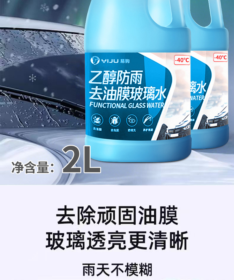 【Special for Car Windshields】New car glass cleaner, powerful stain and oil film remover, ethanol-based anti-rain coating, cleaning and maintenance