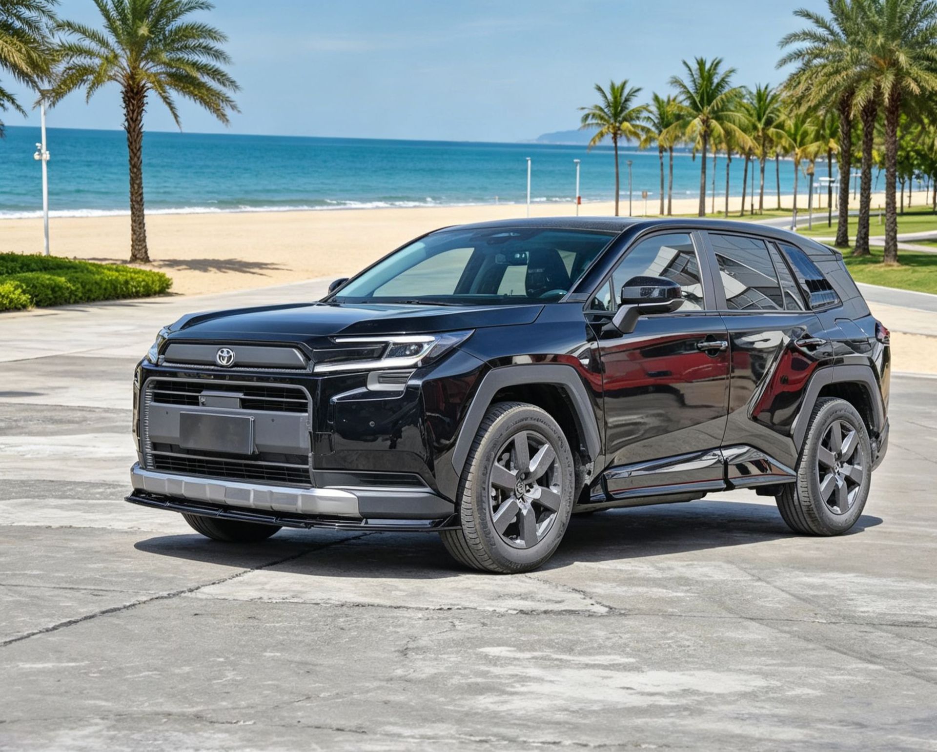 Suitable for 26 Models of Rav4, Rongfang, and Wildlander Modified Front Spoiler, Side Skirts, Rear Bumper, Roof Wing, Rear Diffuser, and Louvered Spoiler