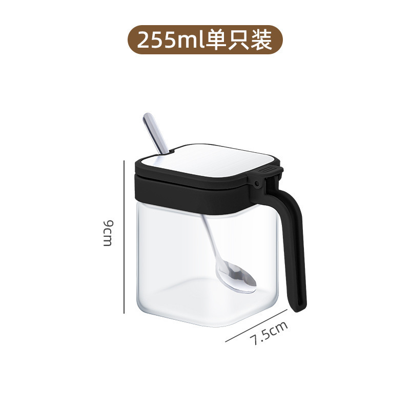 調味缶ガラス塩缶台所調味料瓶缶家庭用調味料塩味の素調味料箱セット|undefined