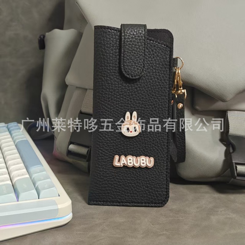 现货卡通拉布布皮革眼镜包挂绳款太阳镜墨镜收纳包PU皮挂包眼镜袋|undefined