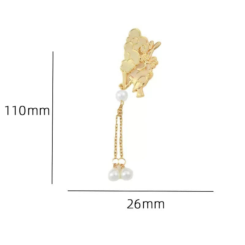 螺钿胸针diy材料包蝴蝶发夹贝壳碎片饰品底胚点翠教师节手工礼物|undefined