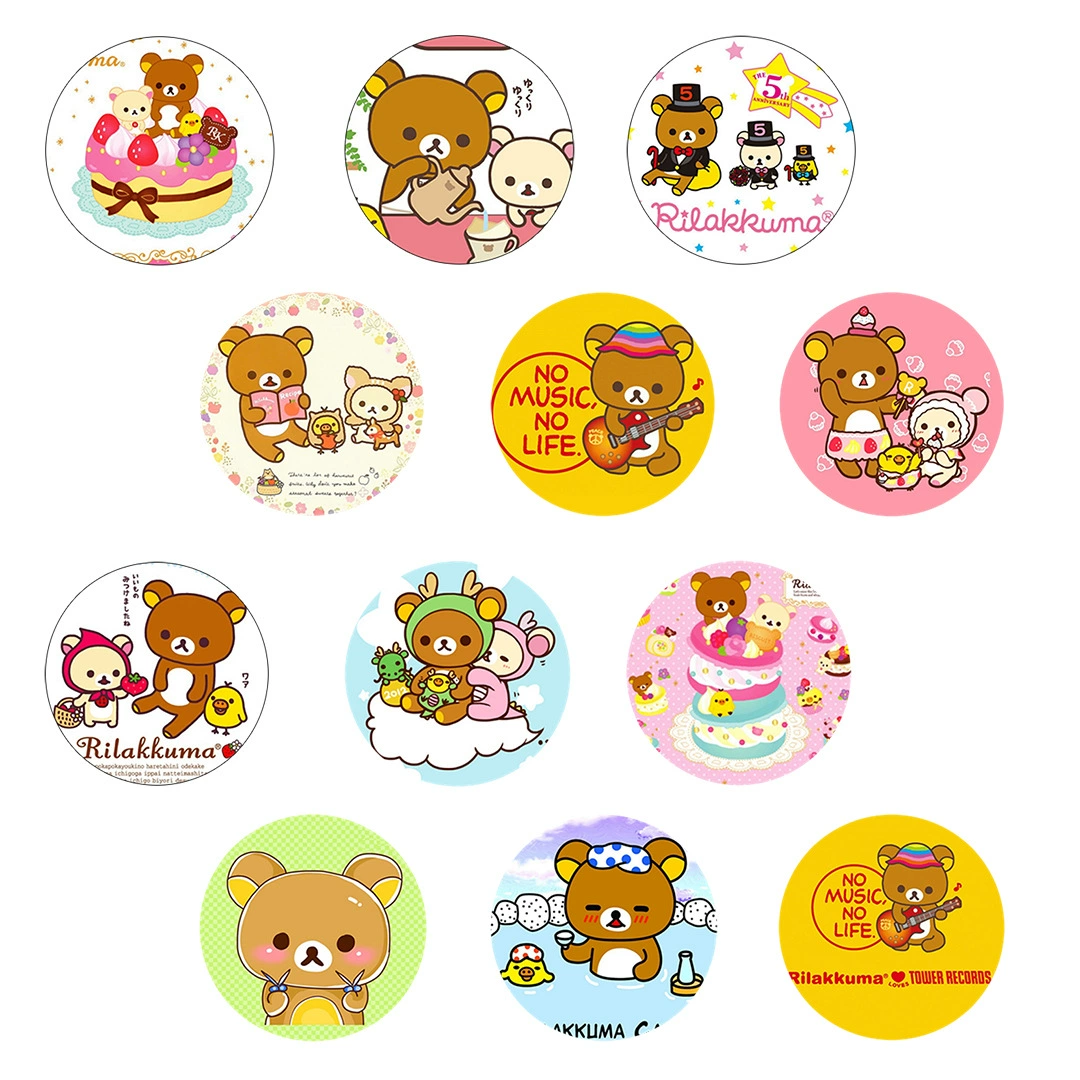 Недавно расслабленный маленький медведь рилаккума Easy bear маленький желтый цыпленок мягкий магнитный холодильник холодильник белая доска белая доска украшение оптом