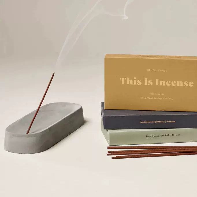 Home fragrance burner简约水泥香插摆件创意香座插线香卧香插座