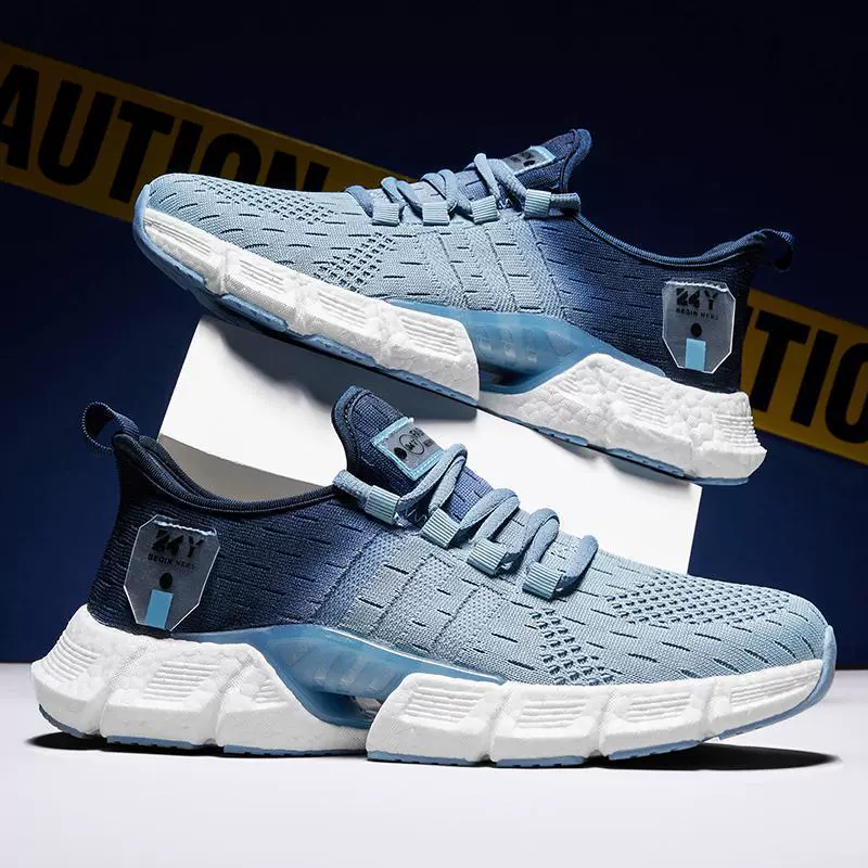 Demi-season footwear, sports shoes for leisure for beloved, gradient, for teenagers, for running