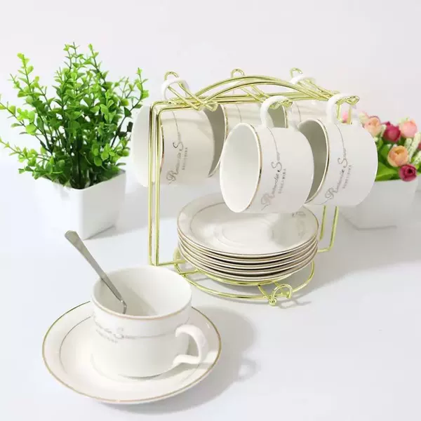 Customized Cup Holder Golden Household Tea Cup Glass Cup Holder Drain Rack Living Room Shelf Storage Rack Upside down