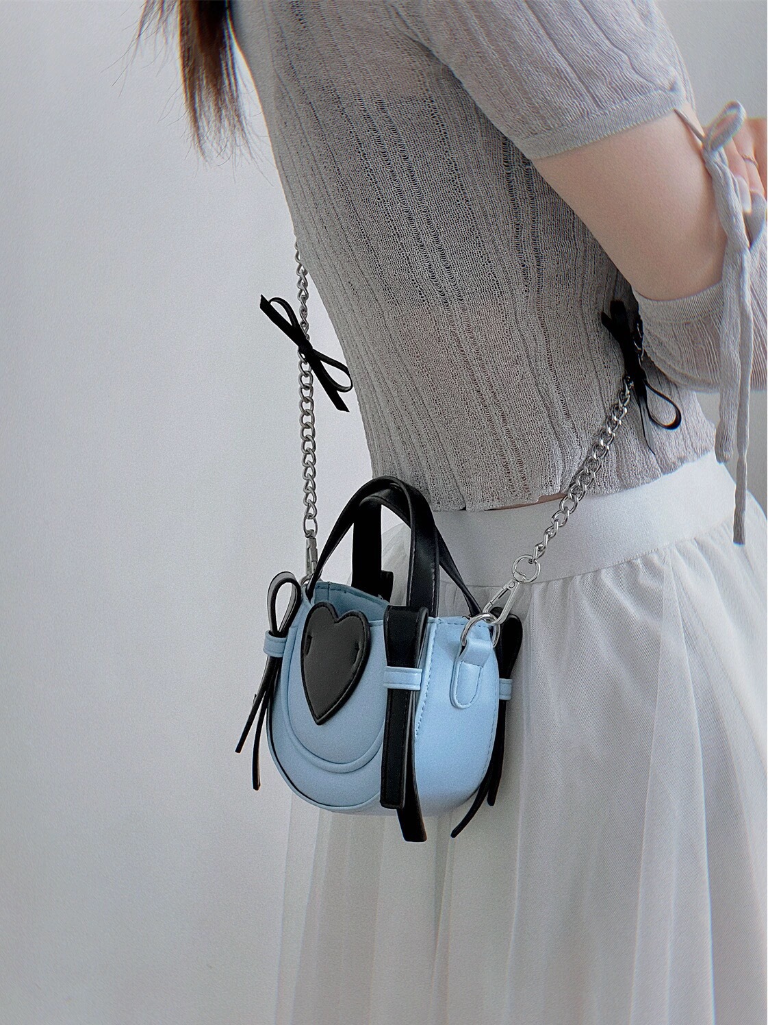 Heart Shape Pattern All Seasons Season Women's Gender Women's Small PU Heart Shape Streetwear Square Zipper Shoulder Bag