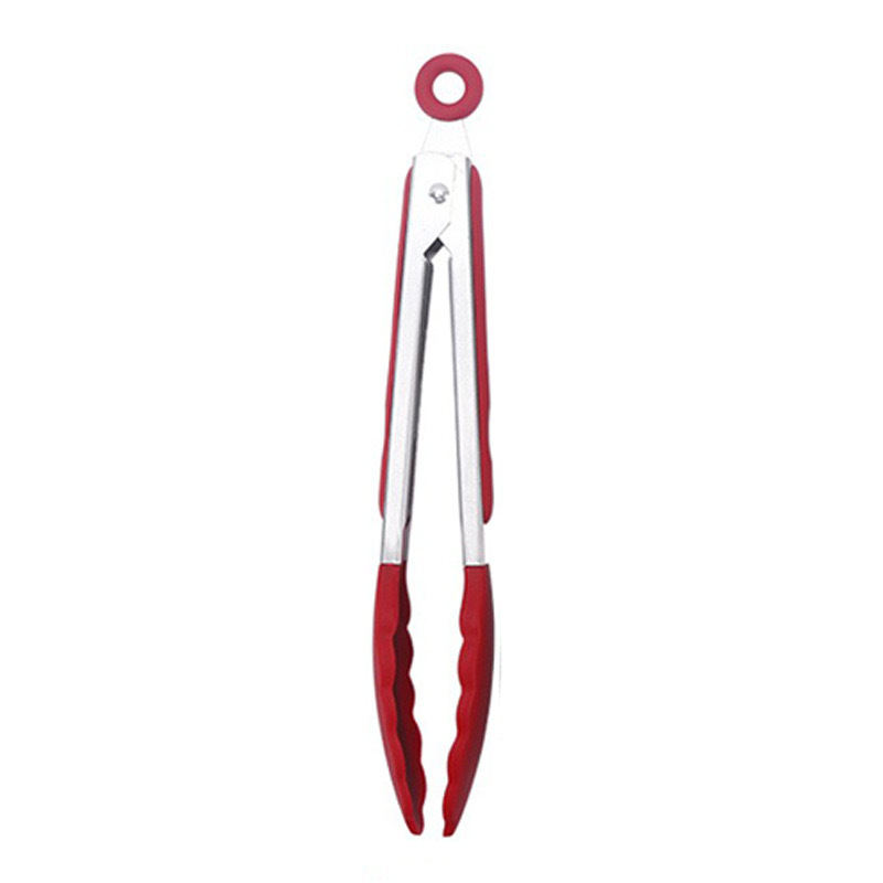 Clipe de alimentos de silicona de acero inoxidable de 9 pulgadas clipe PP clipe de alimentos clip de barbacoa al aire libre clip de barbacoa anti-calor clip de alimentos