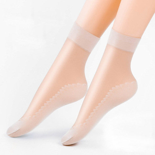 Cotton sole sheer socks with breathable and anti-slip design, women's summer short socks, thin cotton sole socks, light summer socks, durable steel wire socks
