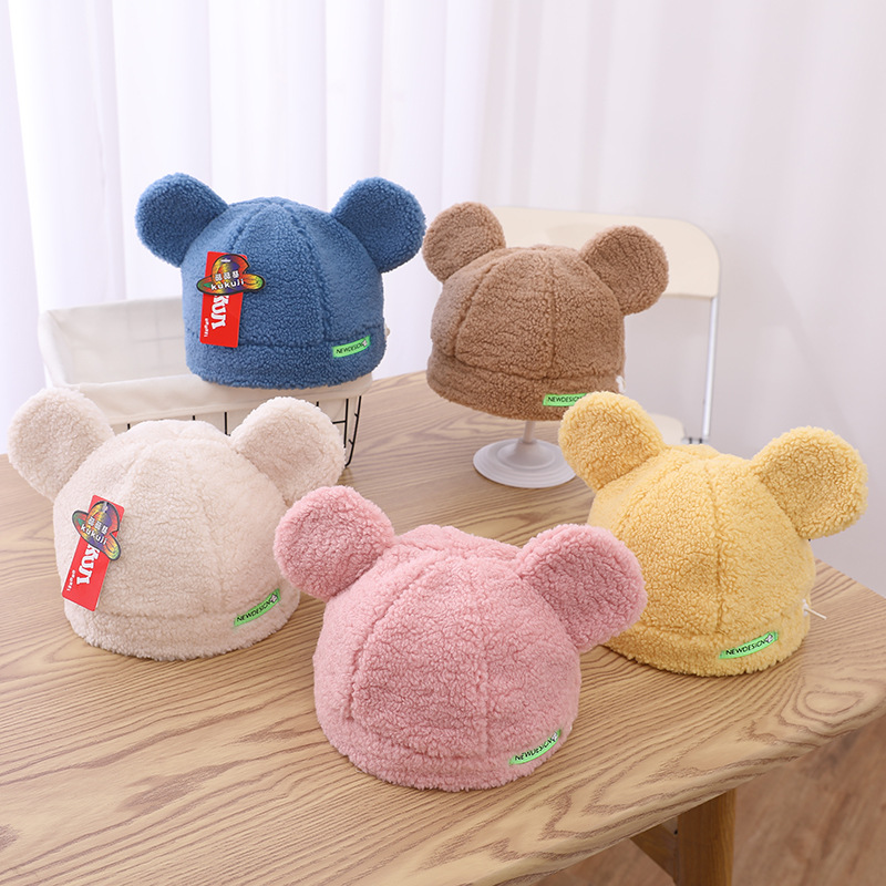 Sombreros de invierno para bebés, gorras de peluche, gorras de peluche para niños de 1 - 3 años de edad, gorras lindas y cálidas a prueba de olas de frío para niños