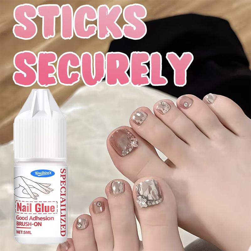Kineshinex Strong Nail Glue, No Need to Wipe, Ultra-Fast and Strong Nail Tip Glue Suitable for Sticking Broken Nails Kineshinex Strong Nail Glue, No Need to Wipe, Ultra-Fast and Strong Nail Tip Glue Suitable for Sticking Broken Nails