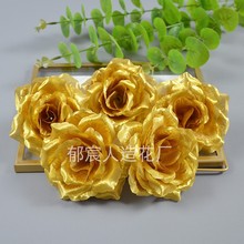 装扮10cm玫瑰绢花婚庆装饰背景墙面花墙红色插花古装头DI