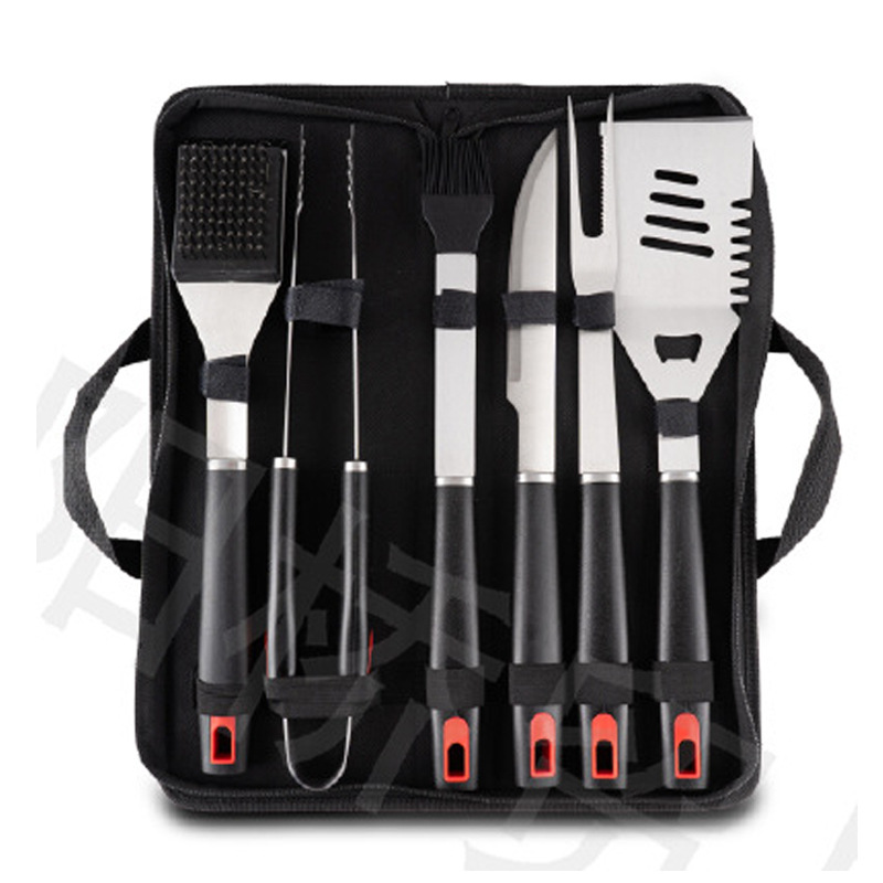 Barbacoas combinación barbacoa herramientas fábrica directa Amazon plástico mango barbacoa al aire libre PARRILLA de acero inoxidable traje