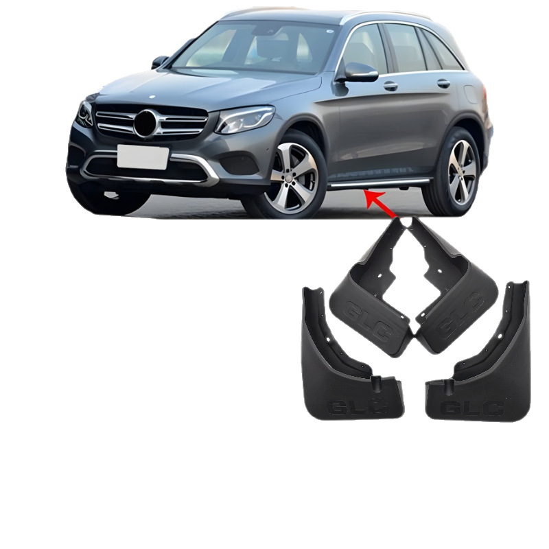 Adecuado para 2014-2016 Mercedes-Benz GLC sin pedales Guardabarros de goma blanda Guardabarros para neumáticos de coche