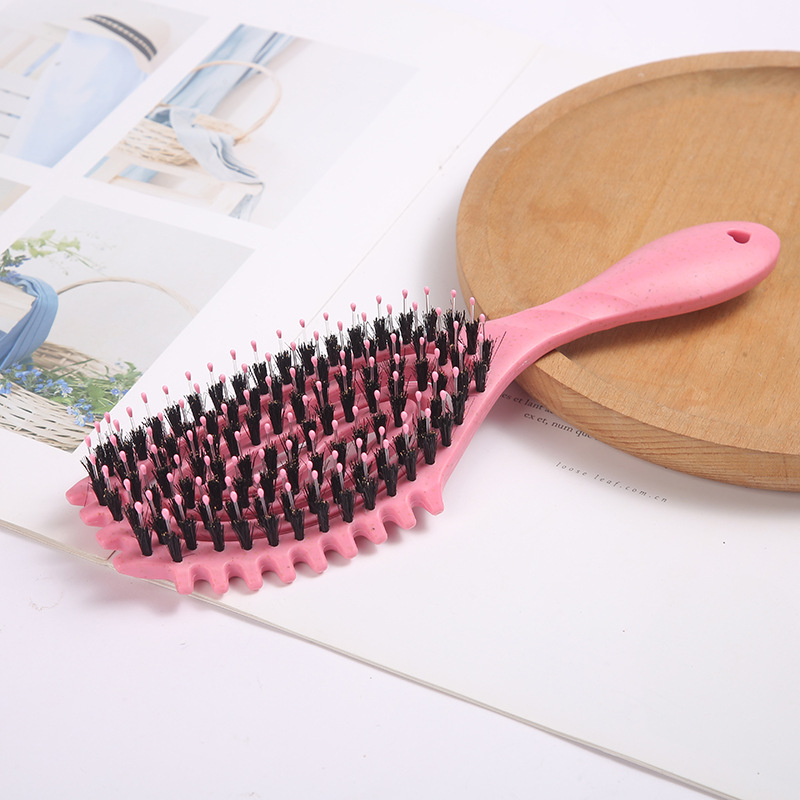 Nueva definición de rollos cursopee, peine de rebote, peine de forma de rollo curso-hueco, peine de melena de cerdo, peine de pelo rizado esponjoso, peine de masaje
