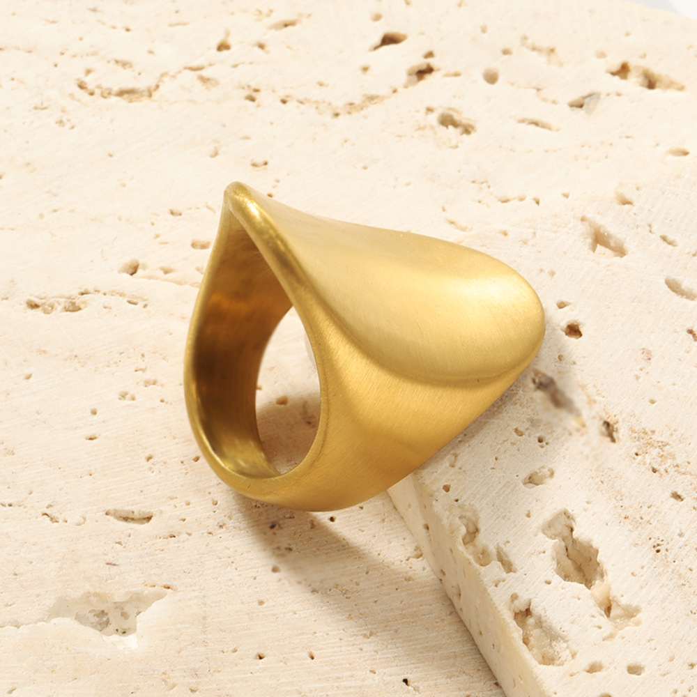 Fashion Geometric Titanium Steel Plating Rings 1 Piece