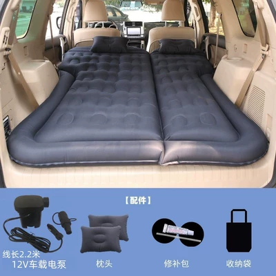 Vehicle-mounted inflatable bed Folding Bed - for-trunk-only-suv-honeycomb-double-sided-oxford-black-with-22m-pump