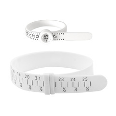 PE jewelry measuring tool 15-25 bracelet measuring ruler with magnifying glass US size ring ruler for screening measurement