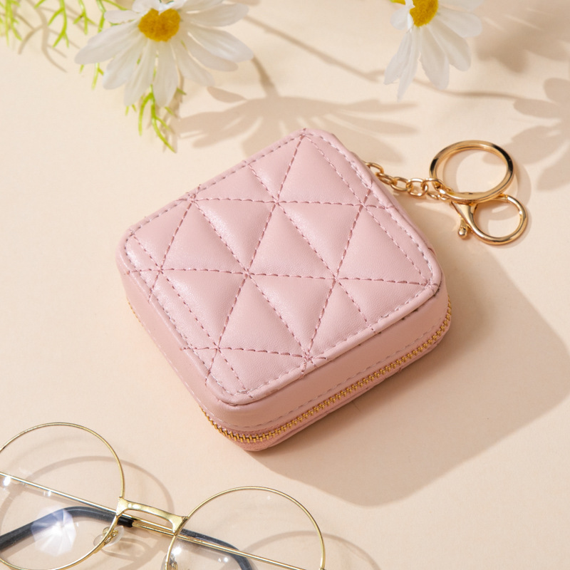 2023 Women's Red Envelope Fashion Portable Storage HD Mirror Small Zero Wallet Makeup Key Bag_voghion.com