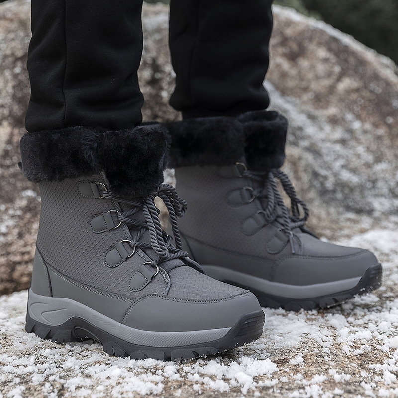 Snow Boots, High Top Men's And Women's Hiking Shoes, Cotton Shoes_voghion.com