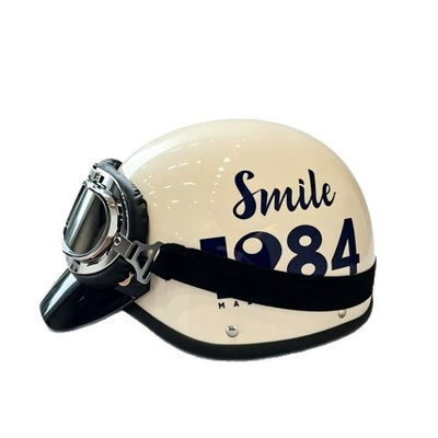 half helmet, retro safety helmet, Motosiklet kaskı (dəbilqə)
