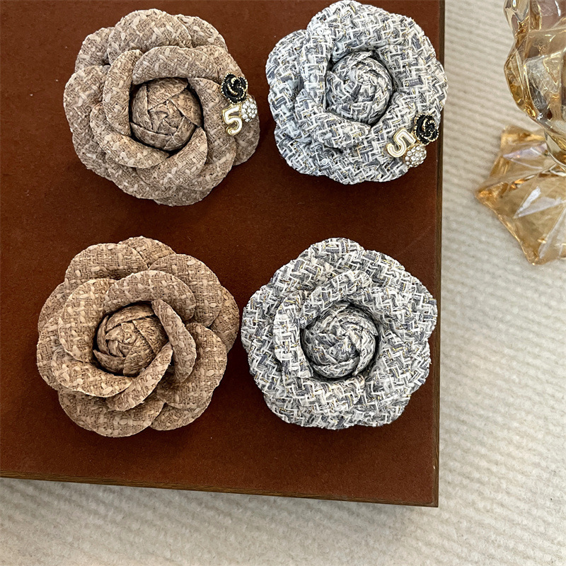 Französische Vintage Kamelien Brosche Für Herbst Und Winter_voghion.com