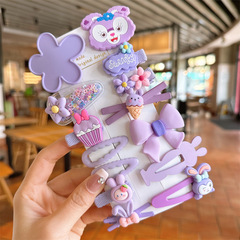 New children's cartoon animal hair clip for girls, side bangs clip, sweet and cute baby hair clip set