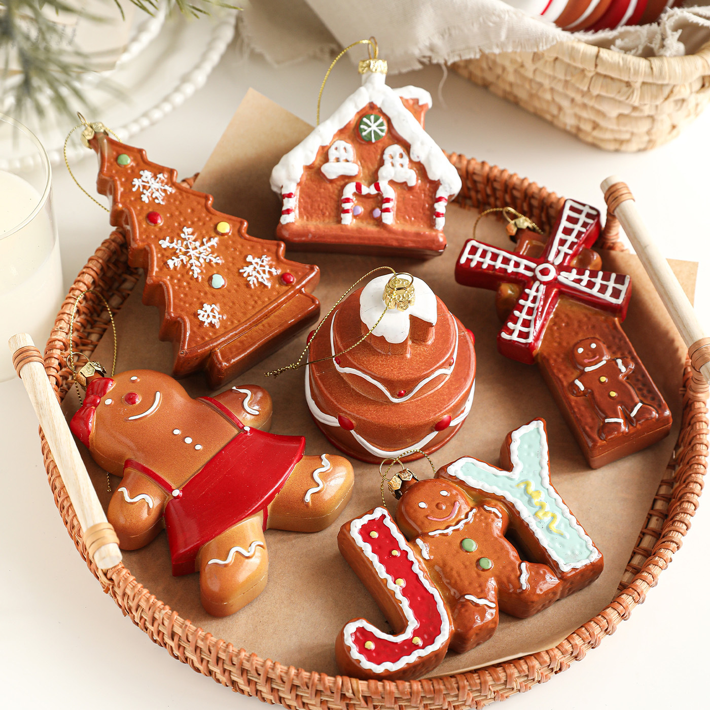 Nuevo pan de jengibre de plástico colgante hombre colgante colgante árbol de Navidad decoración colgante artículos de decoración atmósfera artículos de diseño en stock