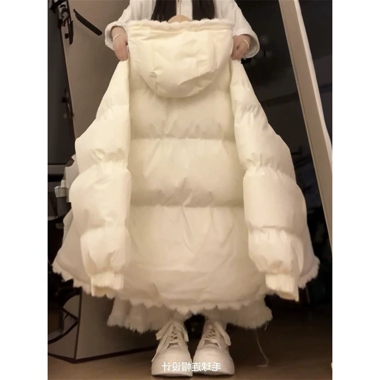 Куртка пуховая (Down jacket), корейский стиль, оверсайз, увеличенная толщина