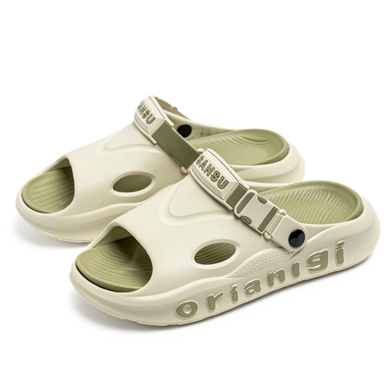 2025 verano nuevos zapatos con agujeros, sandalias y zapatillas casuales al aire libre de gran tamaño, zapatos de playa coreanos, sandalias de mierda