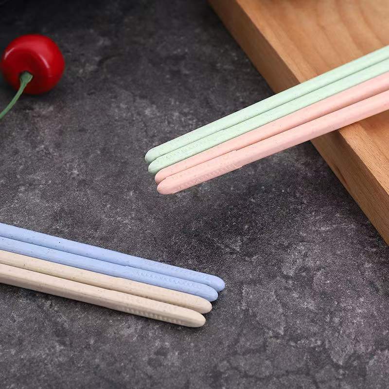 Trigo paja familia palillos japonés antideslizante hogar palillos nórdico creativo restaurante vajilla