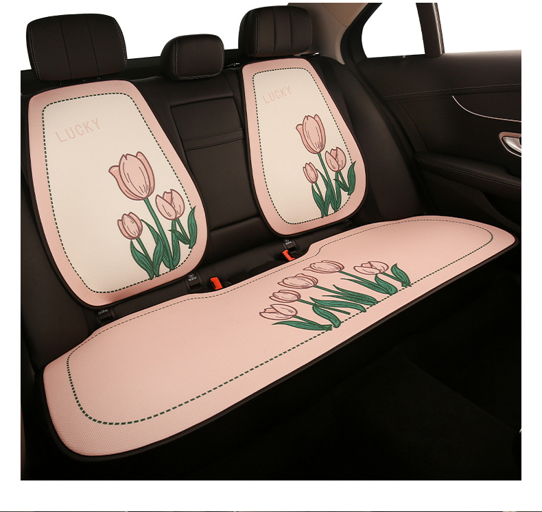 26 Car Seat Cushions, Universal for All Seasons, Breathable Seat Cushions, Mesh Anti-Slip, Cute Cartoon Seat Cushions, Summer Single Seat