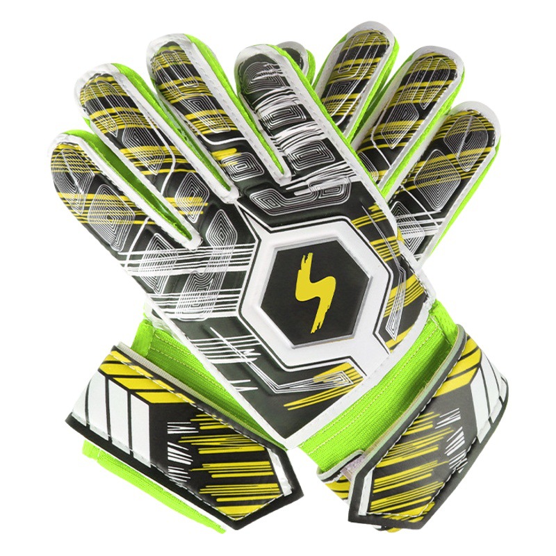 Cross-border wholesale children's adult soccer goalkeeper gloves latex anti-collision finger guard goalkeeper gloves breathable wear-resistant