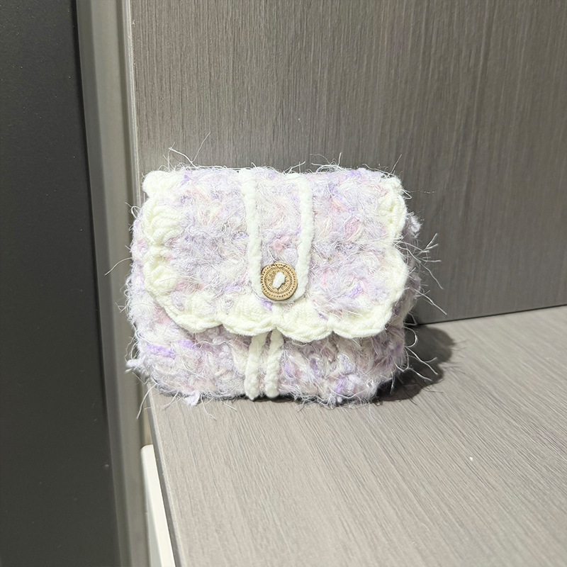 Mini Monedero de Cordón Tejido de Algodón para Uso Diario