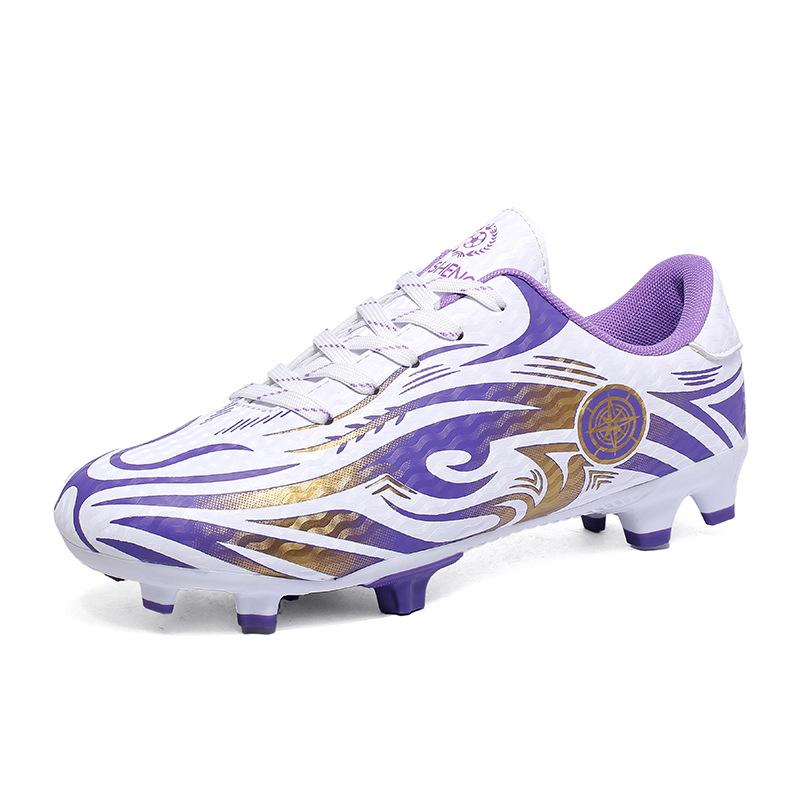 Nuevos zapatos de fútbol transfronterizos para hombres y mujeres, estudiantes de baja altura, competición del campus, zapatos de clavos largos, entrenamiento para estudiantes adolescentes