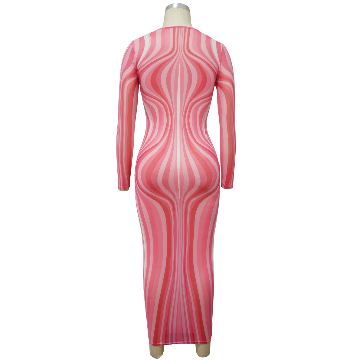 Skinny Wholesale See-Through Women Long Dress