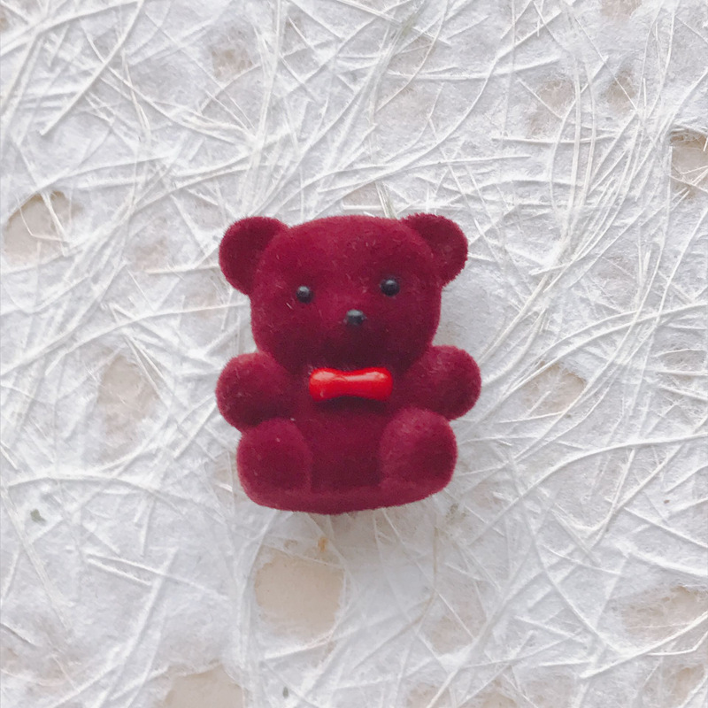 35g Weight Pendant Jewelry Making Type Charms Classification 10 PCS/Package Quantity Flocking Material Bear Pattern All Seasons Season Cute Style 10 PCS/Package Flocking Bear Pendant 3