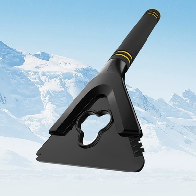 Car-Mounted Snow Shovel, Car Snow Car cleaning tools - black-and-yellow-5058b